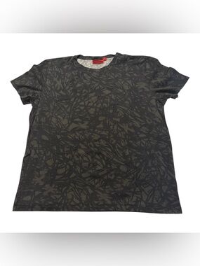 Hugo Boss Black Abstract-Print Short Sleeve Crew Neck Tee